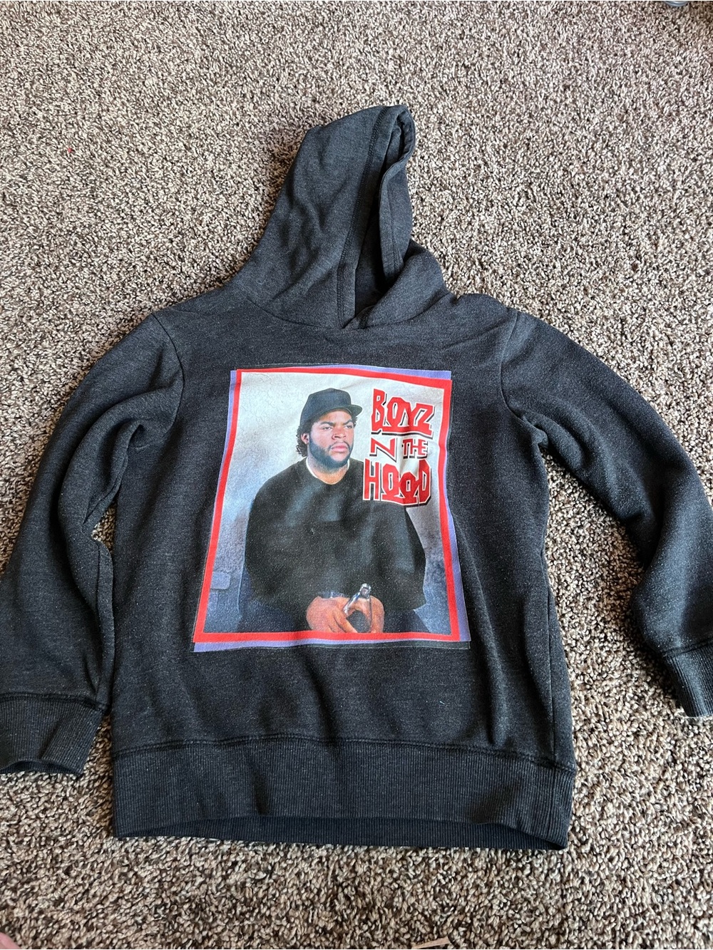 Cotton On Black Kids Boyz In Da Hood Graphic Hoodie